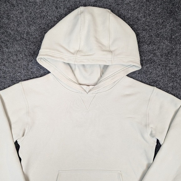 Lululemon Tops - Lululemon Scuba Pullover Hoodie Light Bone Off White Size 4 Logo Athletic